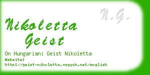nikoletta geist business card
